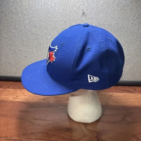 Toronto Blue Jays Hat Cap Fitted 7 3/4 Blue New Era MLB Baseball USA Made - Picture 2 of 7